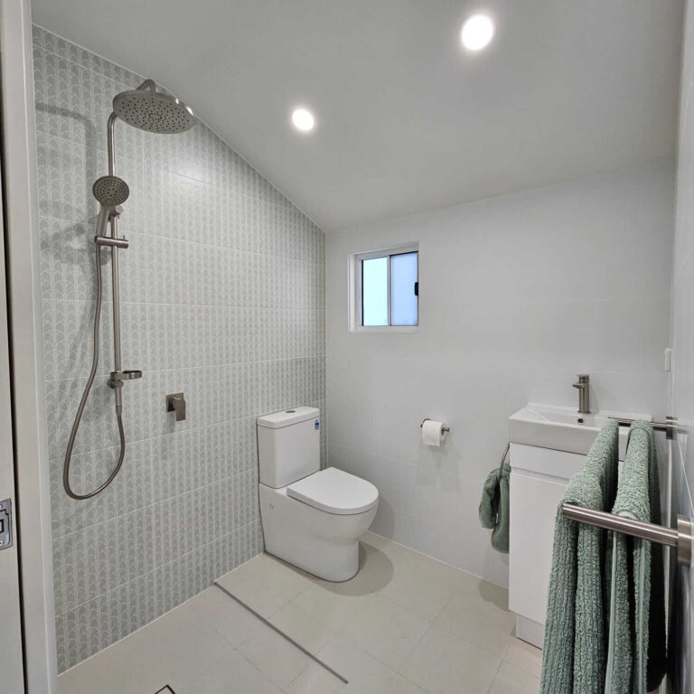 New bathroom in a Springwood garage conversion