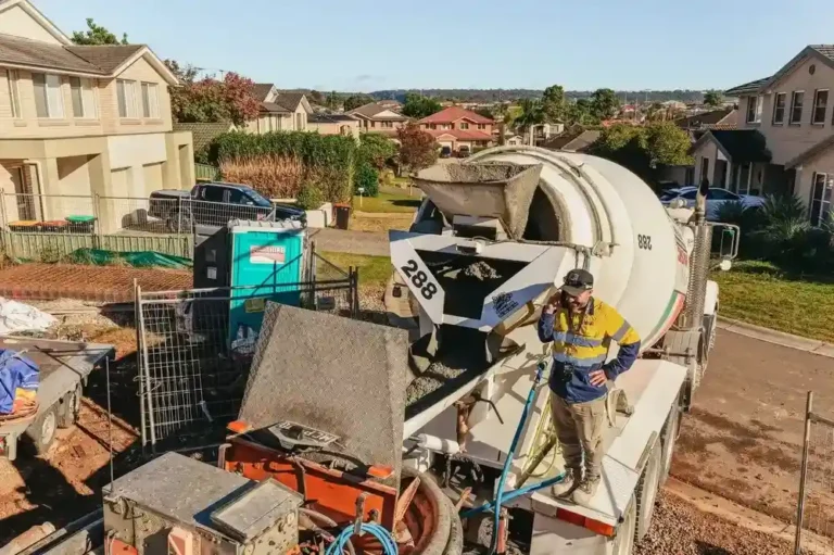 Concrete pour for a car park in Glenmore Park by Laser Landscapes